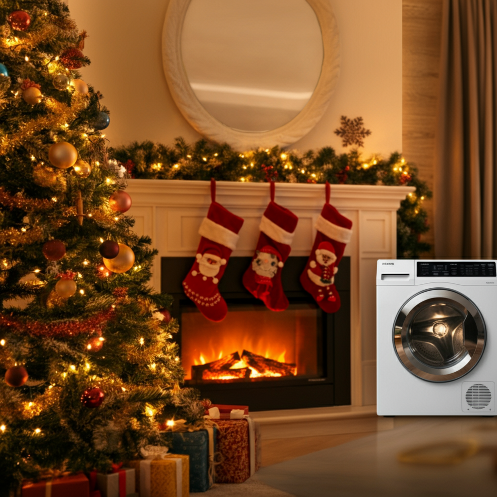 Cozy_20Christmas_20Living_20Room A Safe & Cozy Christmas With Clean Dryer Vents & Air Ducts by North Atlanta Cleaning Service